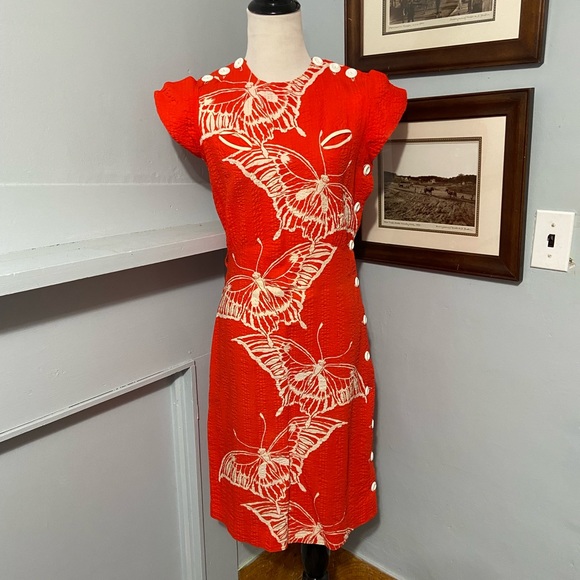 1940s Butterfly Dress - Picture 1 of 12